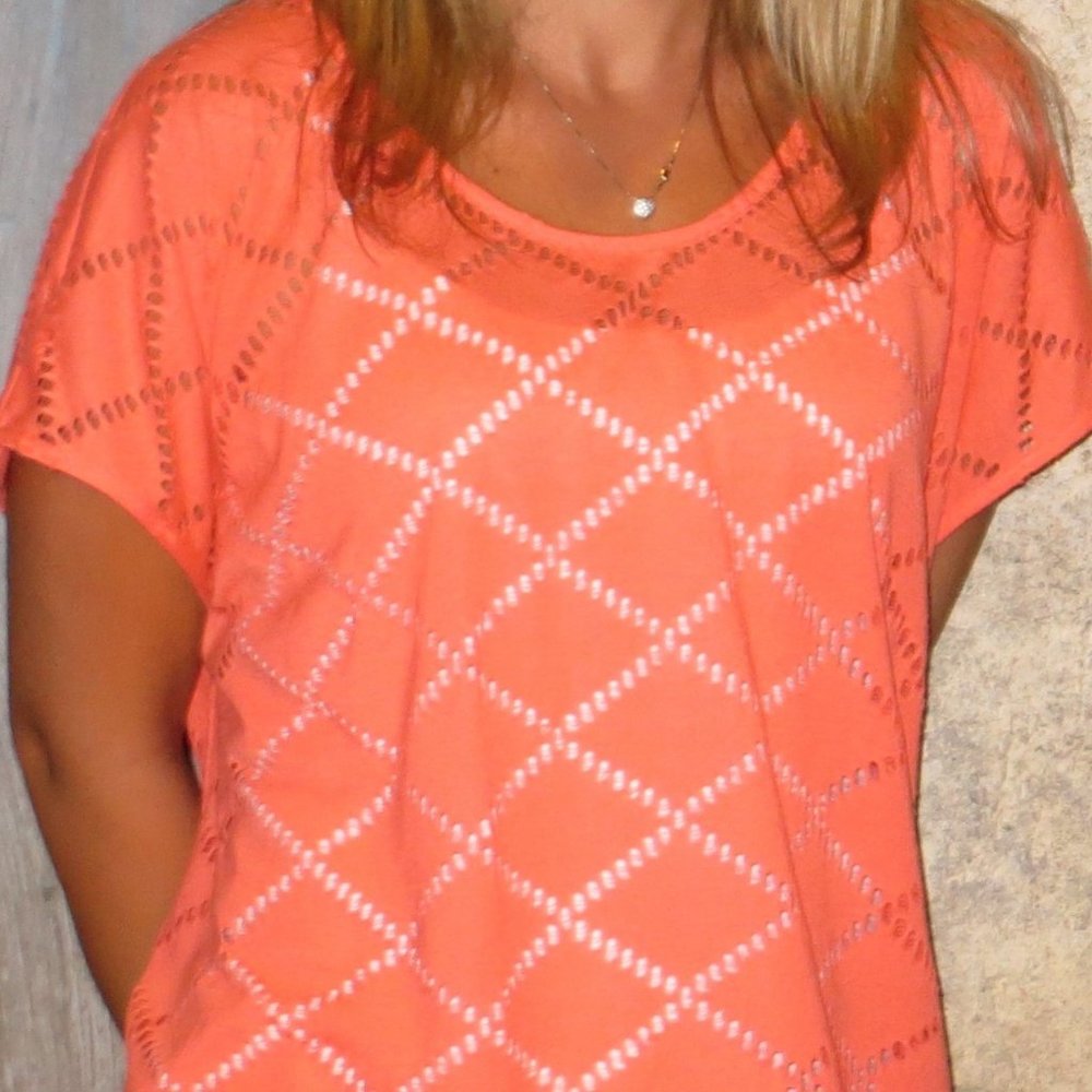 ZARA Collection, Small Orange Hi-Lo top, layering
